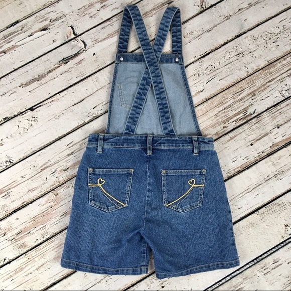 Children’s Place Denim Overalls Shorts Jean Sz 12 - Picture 5 of 10